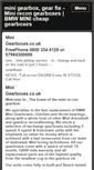 Mobile Screenshot of minigearboxes.co.uk
